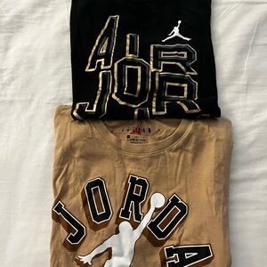 Jordan Logo T-Shirts in Black and Tan